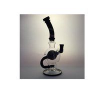 Glass Black Ball-Shaped Water Filter Fountain Pipe 14mm Female (Black)