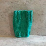 Cotton Knit Coffee Cup Sleeve Mod Green N2