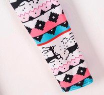 PHOTNO Casual Women Lady Skinny Geometric Print Stretchy Jegging Pants Slim Leggings N115