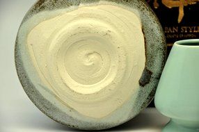 Japanese Mino Yaki ware Matcha Bowl And Tea Ceremony Set Green Tea 11.5 / 11.5 / 8cm (4.5 / 4.5 / 3.1inch)[7374] N3