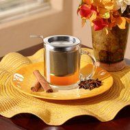 Loose Leaf Tea Infuser with Mesh Basket | Finest Stainless Steel Strainer and Steeper for Green, Black & Herbal... N5