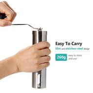 Coffee Grinder Stainless Steel Manual Hand Crank Mill Grinds for Precision Brewing Beans Spices Brushed N7