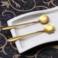Stainless Steel Tableware Creative Coffee Scoops Stirring Spoon Sugar Spoon Set of 5 (Gold) N7