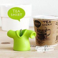 Cute Tea Infuser Tea Shirt by Qualy Design Studio. Green Color. Cool Tea Ball will Make Great Gift for Tea Lovers... N2