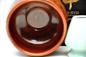 Japanese Mino Yaki ware Matcha Bowl And Tea Ceremony Set Green Tea 11 / 11 / 8.5cm (4.3 / 4.3 / 3.3inch)[7384] N4