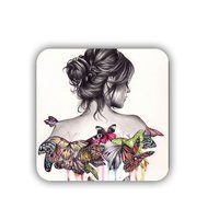 Generic Mdf Design Butterfly Cup Mat Hipster N8