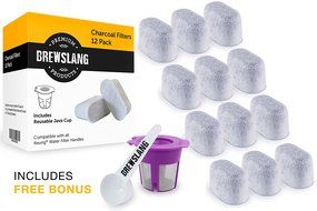 Single K-cup Brewer Charcoal Water Filters for Keurig B40, B41, B45, B60, B65 - 12 Pack N2