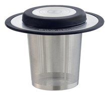 GROSCHE London Drop In Ultra Fine Laser Cut Stainless Steel Tea Infuser (Brew-in-cup infuser) with lid, trivet... N7