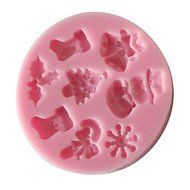 Sher 1PCS Christmas Shaped Chocolate Candy 3D Silicone Mold