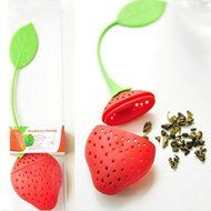 Red Cute Teapot Teacup Strawberry Design Silicone Tea Strainer Infuser Filter Bag Teabag Food Safety Silicone... N4