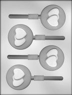 CK Products 2-1/2-Inch Double Heart Sucker Chocolate Mold