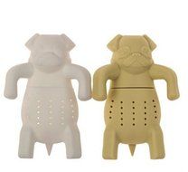 Freedi Pug in a Mug Silicone Tea Infuser Filter Loose Leaf Tea Strainer Beige