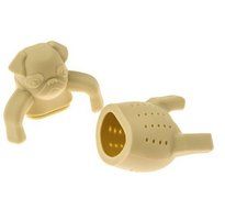 Freedi Pug in a Mug Silicone Tea Infuser Filter Loose Leaf Tea Strainer Beige N2
