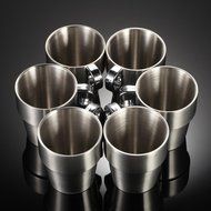 Backpacking mug 7PCS Stainless Steel Camping Cup Mug Drinking Coffee Tea Mugs with Storage X0Q9 camping mug N2