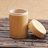 XDOBO Mini Natural Handmade Bamboo Tea Tin Container Seal Spice, Coffee, Tea Tins with Lid - Great Design for... N3