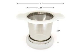 Premium Quality Tea Infuser Strainer for Loose Leaf Tea - Silicone COOL TOUCH handles - Ultra Fine Mesh Stainless... N2