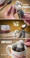 A-forest 4 Pcs Tea Filters Design Mr Silicone Tea Infuser Leaf Herbal Tea Strainer Loose Tea N3