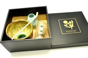 Japanese Mino Yaki ware Matcha Bowl And Tea Ceremony Set Green Tea 11.5 / 11.5 / 9cm (4.5 / 4.5 / 3.5inch)[7408] N4