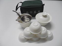 Chinese Kung Fu Tea Set of Portable Tea Business Travel Tea Pots Cups N4