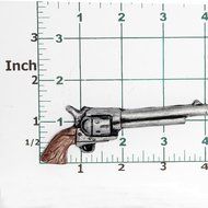 Long Pistol Silicone Mold Easy to use with Fondant, Chocolate, Candy, Resin, Clay, Wax, Soap Embed. Western Pistol... N4