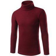 Men's Shirt,Laimeng Polyester Fashion Casual High-collar Men's Sweaters Tops Blouse (XXL, Gray) N2