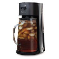Capresso Iced Tea maker with 80oz Glass Carafe and Removable Water Tank,Black