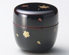Echizen Urushi Lacquer Japanese Natsume Tea Ceremony Matcha Container Tea Caddy Shujyu Sakura Momiji