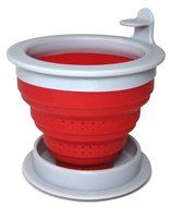 The TeaSpot Tuffy Steeper Silicone Loose Tea Filter Infuser Strawberry Red N2