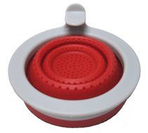 The TeaSpot Tuffy Steeper Silicone Loose Tea Filter Infuser Strawberry Red N3
