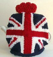 Union Jack British Flag Knitted Tea Cozy N2