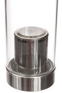 Hot or Cold Glass Tea Tumbler Bottle – Borosilicate Glass Tea Mug – Glass Water Bottle with Flavor Dispenser Cup... N15