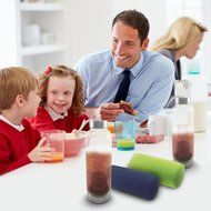 Hot or Cold Glass Tea Tumbler Bottle – Borosilicate Glass Tea Mug – Glass Water Bottle with Flavor Dispenser Cup... N16