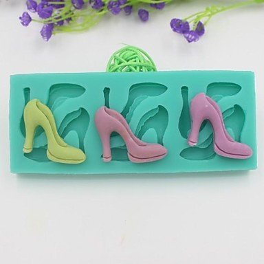 Sher High-heeled Shoes Shaped Fondant Cake Chocolate Mold N4