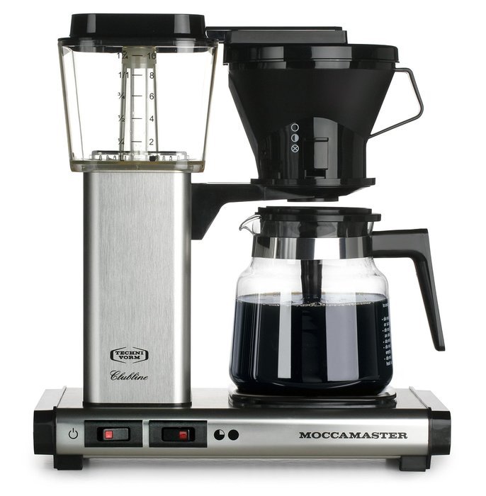 Moccamaster KB 741 10-Cup Coffee Brewer with Glass Carafe, Brushed Silver N2