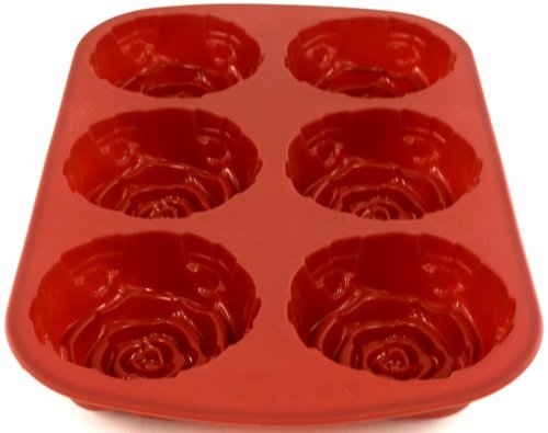 World Cuisine Non-Stick Silicone Mold, Rose N3