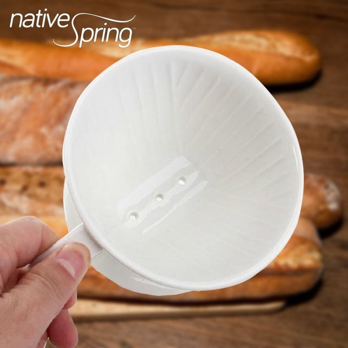 Native Spring Ceramic Coffee Pour Over Dripper Single Serve Gift Pack Includes Melitta Filters N6