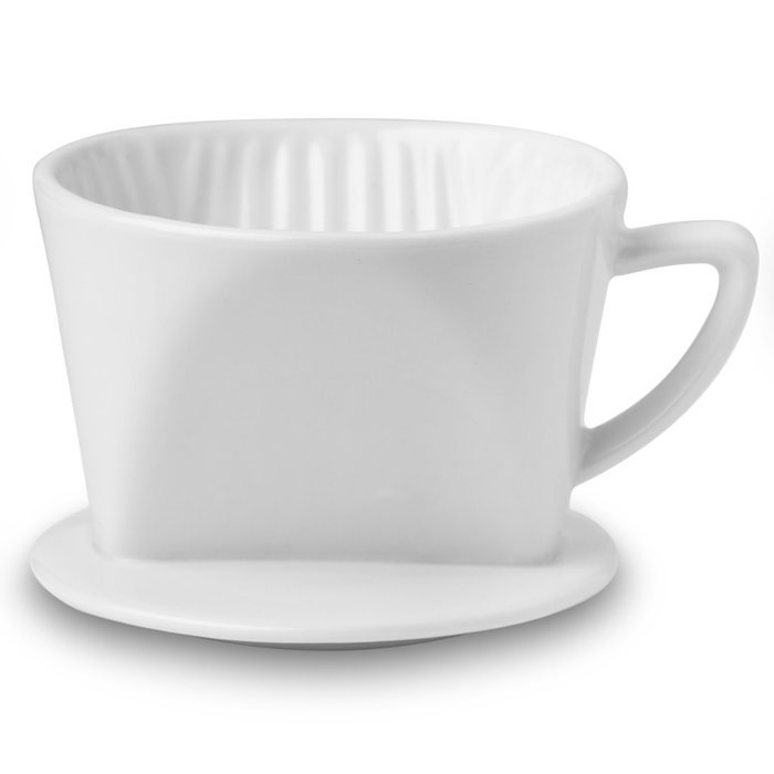 HIC Filter Cone, Porcelain, Number 4-Size Filter, Brews 8 to 12-Cups N5