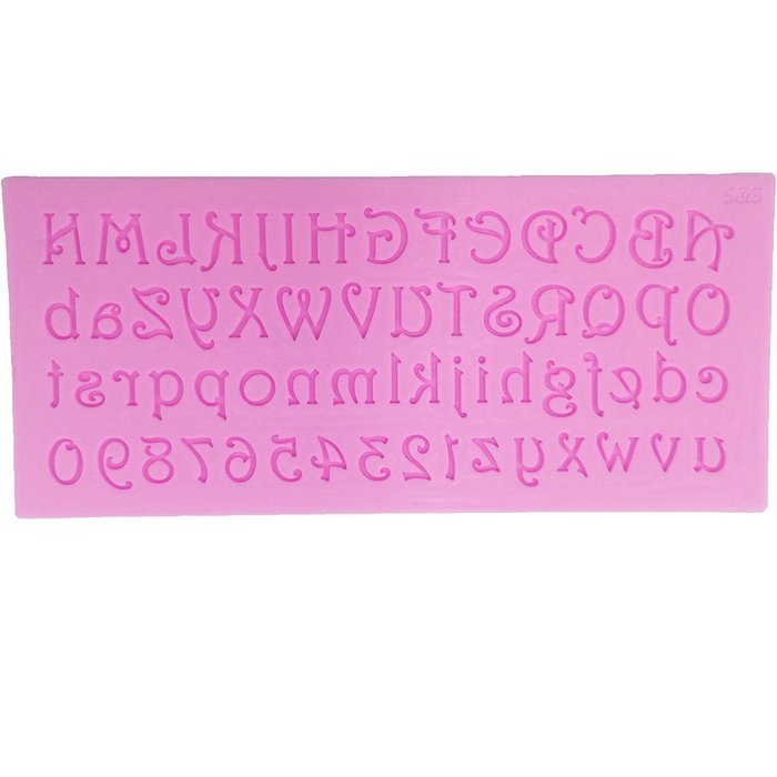 Funshowcase Lace Sugar Art Alphabet and Numbers Candy Fondant Chocolate Mold for Cake Decoration, Cupcake Decorate...