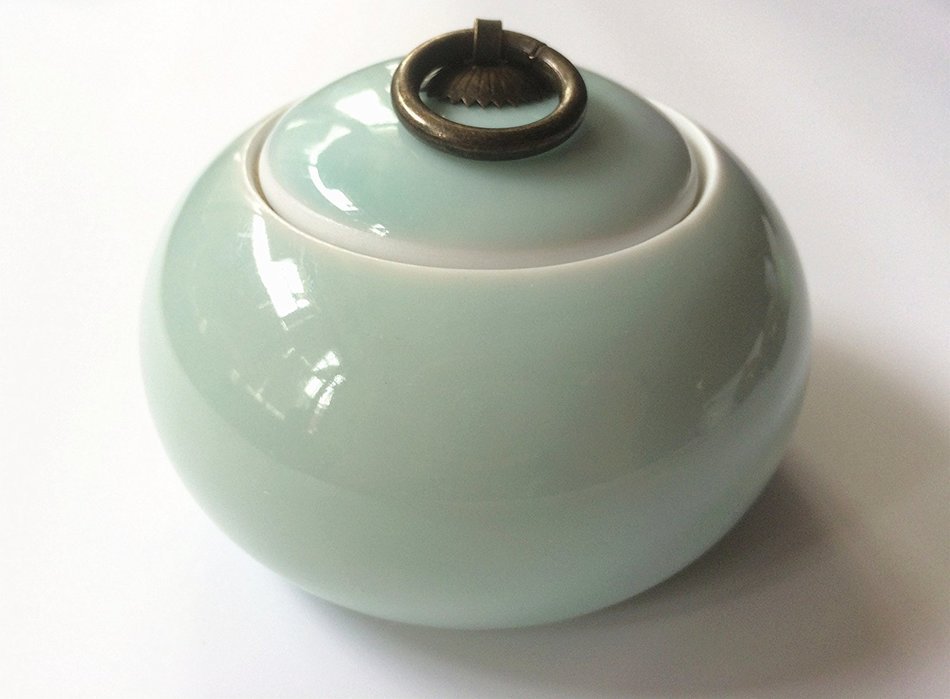 Eternal Chinese Ceramic Tea Canister Set Tea Tins Containers Tea Pot / Tea Caddy Storage to business gifts (milky) N9