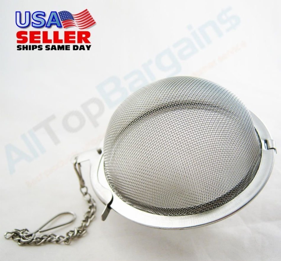 Stainless Steel Mesh Tea Ball Infuser Locking Strainer Teakettles Diam 2.5" New N3