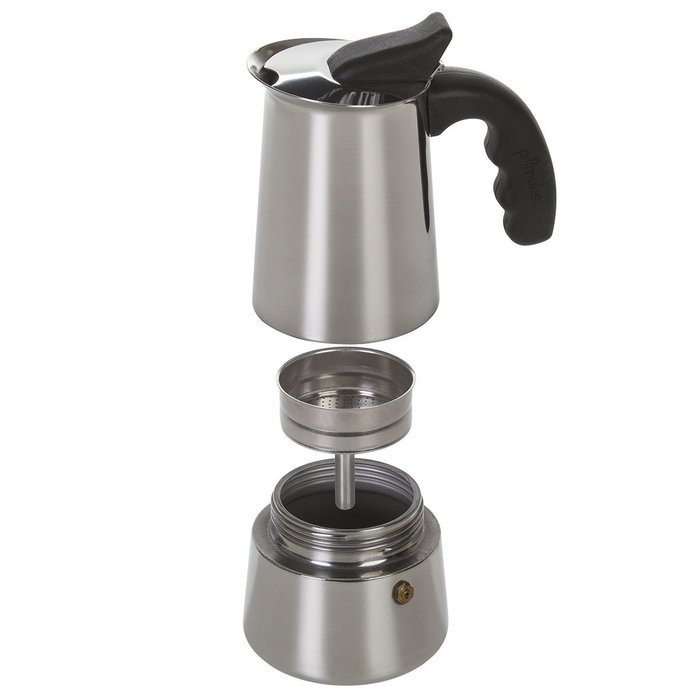 Primula 6-Cup Espresso Maker &ndash; Finely Crafted Stainless Steel &ndash; Stay-Cool Silicone Handle and a Flip Top Lid &ndash;... N6