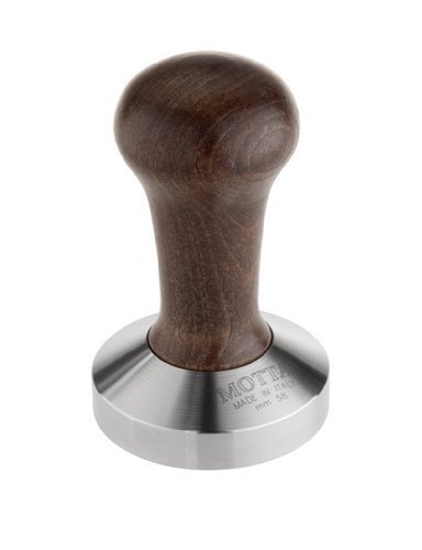 Motta 8100/B Professional Flat Base Coffee Tamper, 58mm, Black Handle N3