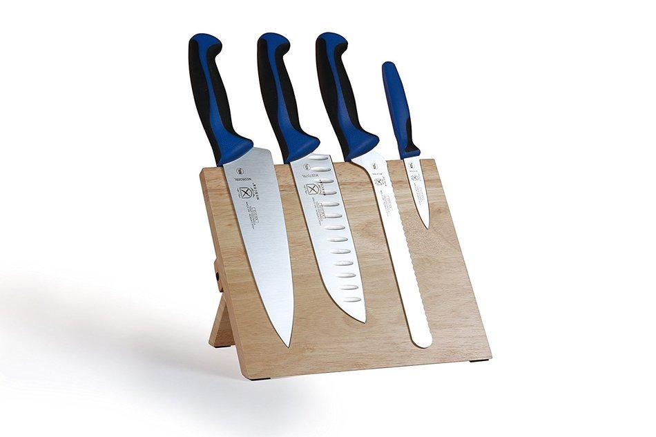 Mercer Culinary M21980PU Millennia Magnetic Knife Board Set, Purple N2