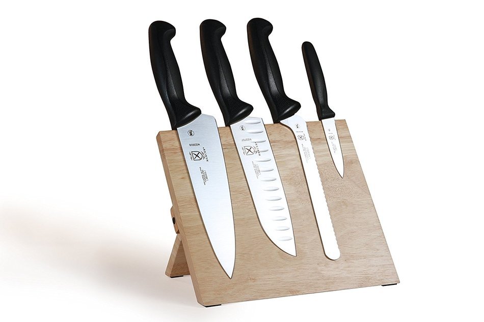 Mercer Culinary M21980PU Millennia Magnetic Knife Board Set, Purple N3