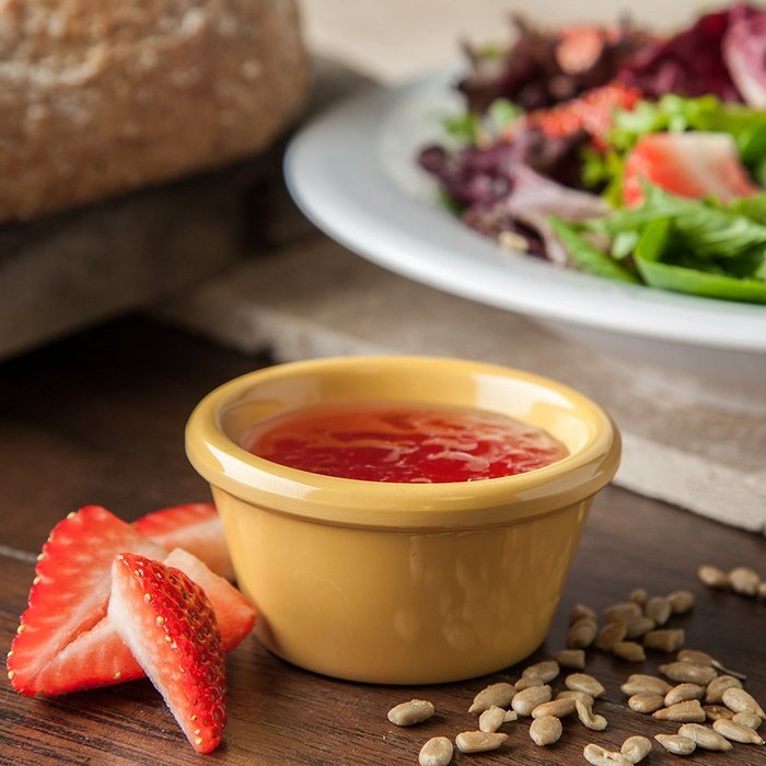 Carlisle 085222 Melamine Smooth Ramekin, 2-oz. Capacity, 1.25 x 2.62", Honey Yellow (Case of 72) N2