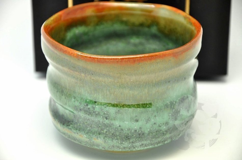 Japanese Mino Yaki ware Matcha Bowl Green Tea 11 / 11 / 8cm (4.3 / 4.3 / 3.1inch)[7318] N4