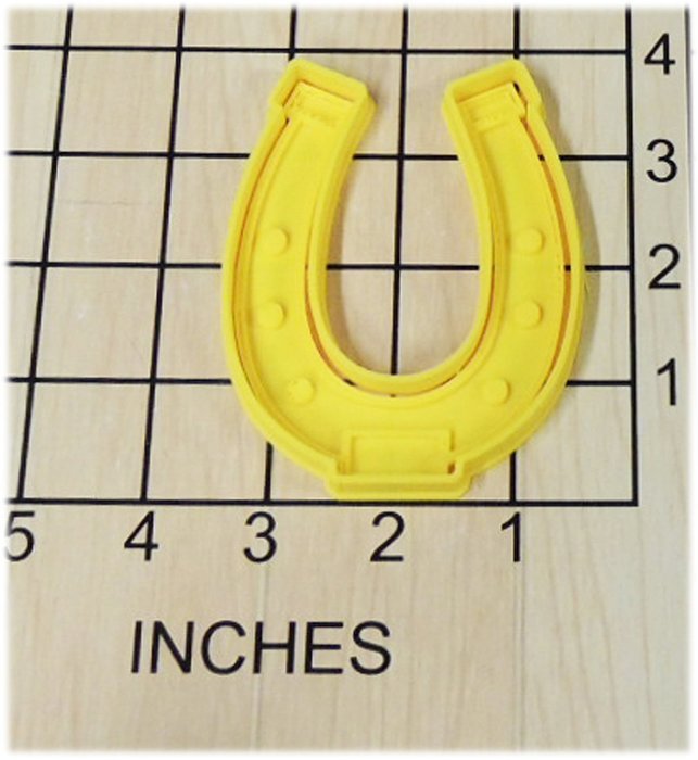 Lucky Horse Shoe shape Fondant Cookie Cutter and Stamp #1340 N2