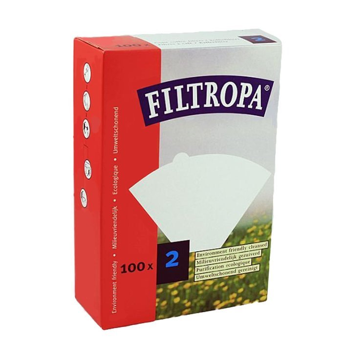 Filtropa White Coffee Filters #2 - 100 Count N3