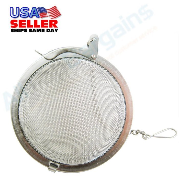 Stainless Steel Mesh Tea Ball Infuser Locking Strainer Teakettles Diam 2.5" New N4