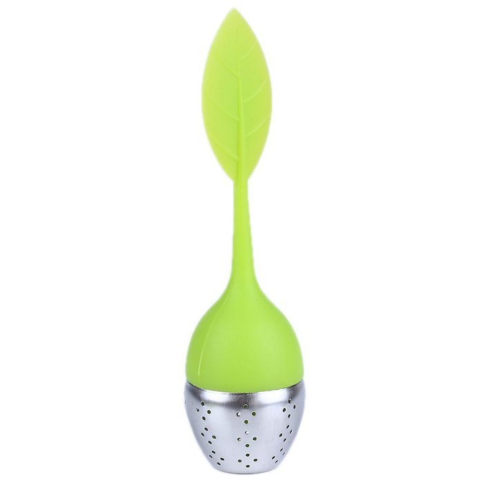 WICOO Silicone & Stainless Leaf Tea Strainer Teaspoon Infuser Ball Spice Filter (red) N17